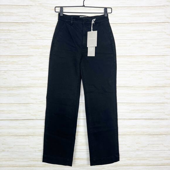 Everlane NWT The Straight-Leg Crop Jean Black - Picture 2 of 8